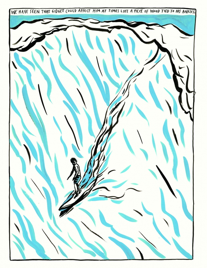 Cover of Raymond Pettibon: Surfers 1985-2015, published by Venus Over Manhattan and David Zwirner, New York, 2015