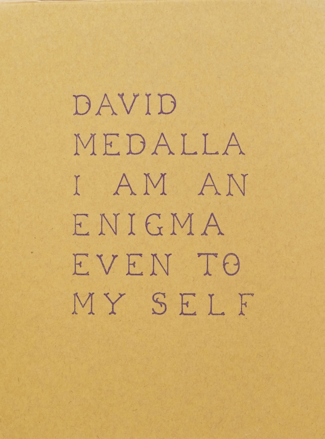 Cover of David Medalla: I am an enigma, even to myself, published by Venus Over Manhattan, New York, 2016