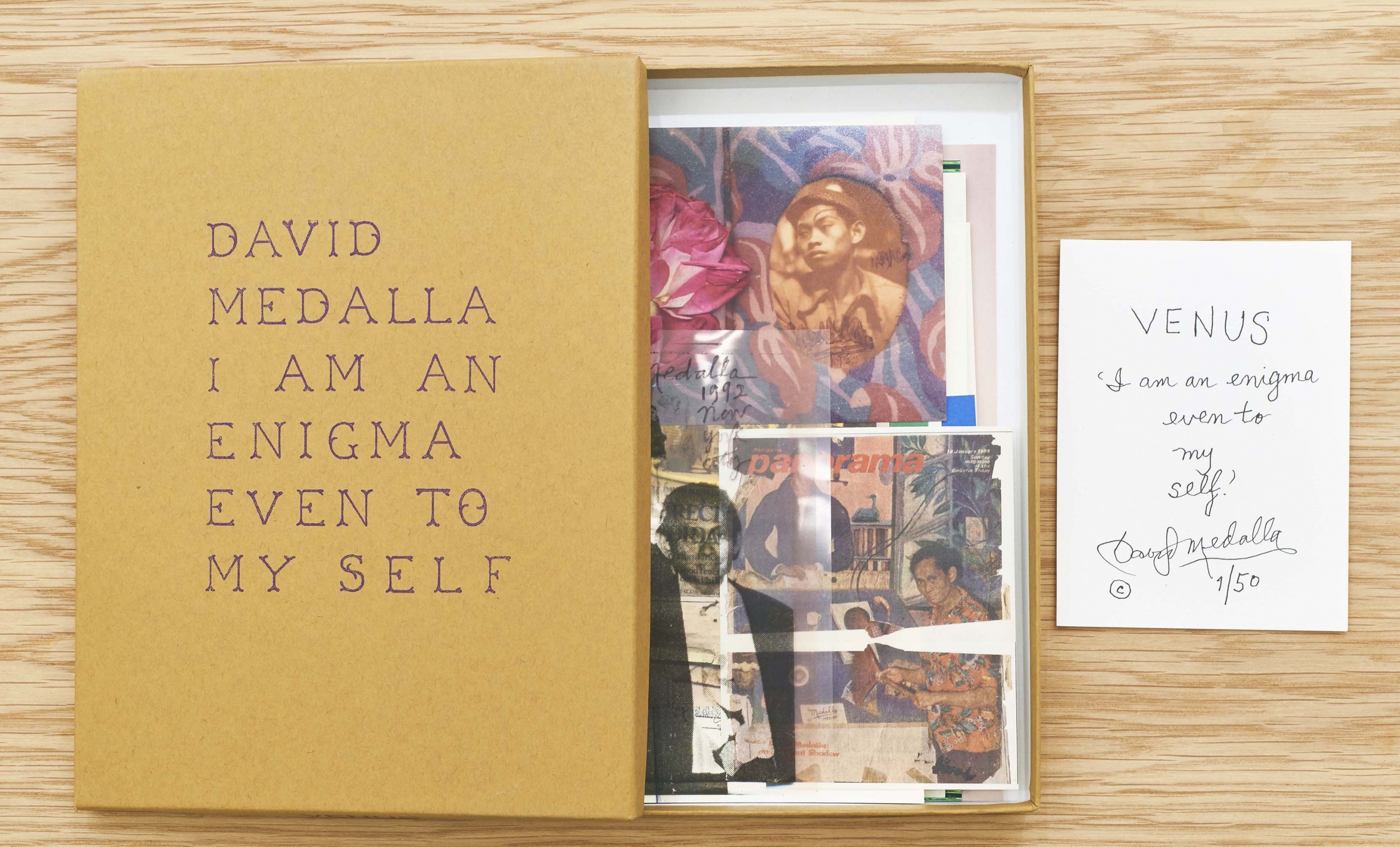 Interior view of David Medalla: I am an enigma, even to myself, published by Venus Over Manhattan, New York, 2016