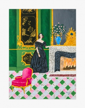 Painting by Andrew LaMar Hopkins by The Baroness Micaela Almonester de Pontalba in the Hôtel de Pontalba