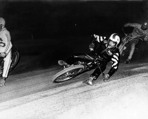 Billy Al Bengston racing at Whitman Speedway Stadium, Pacoima, CA, 1964