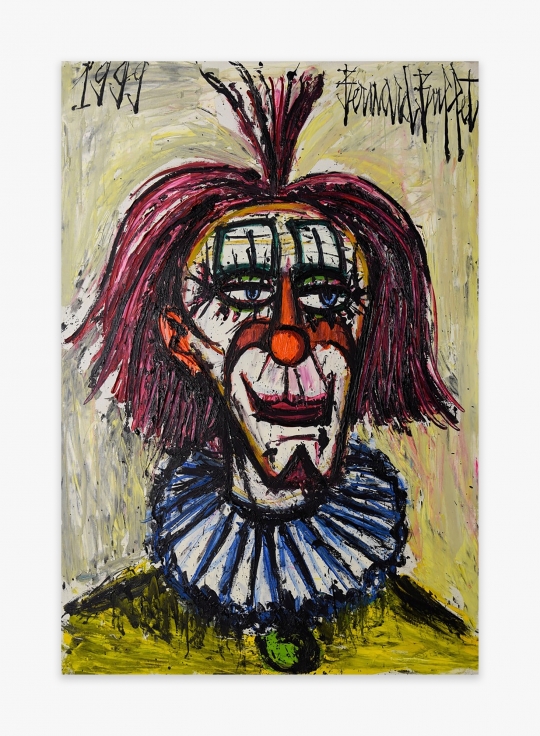Bernard Buffet Clown à la collorette bleue, 1999