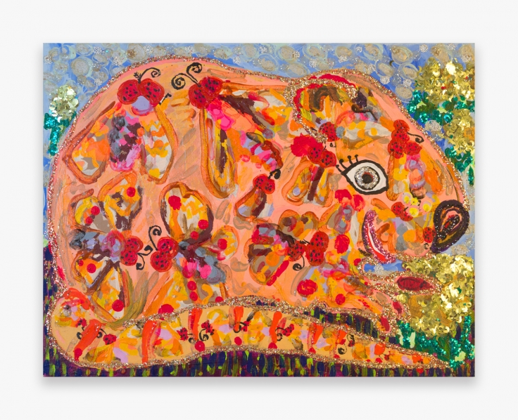 Painting by Maija Peeples-Bright, titled Moth Mouse, from 1975