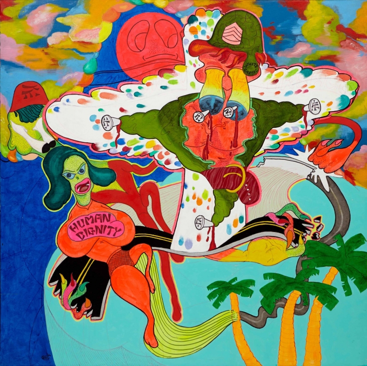 Peter Saul: From Pop to Punk&nbsp;&ldquo;Human Dignity&rdquo; (1966) in this show at the Venus Over Manhattan gallery. Credit Courtesy of the Artist and Venus Over Manhattan