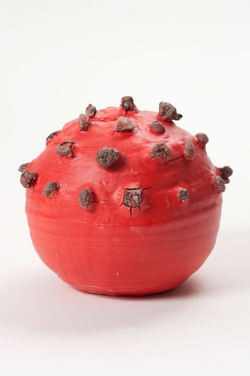 Takuro Kuwata Red-Slipped Stone-Burst Ball
