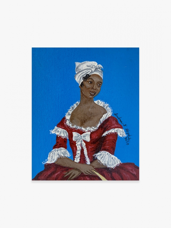 Painting by Andrew LaMar Hopkins titled Suzanne Simone Baptiste Louverture from 2020
