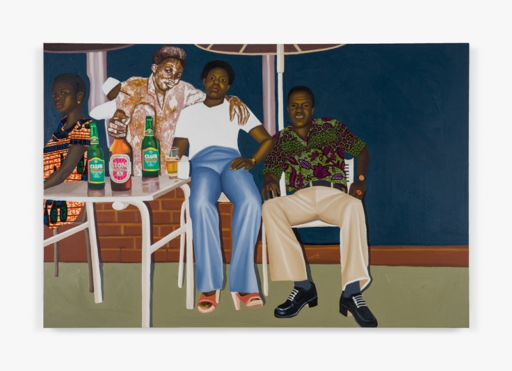Painting by Cornelius Annor titled 6 Bottles from 2021